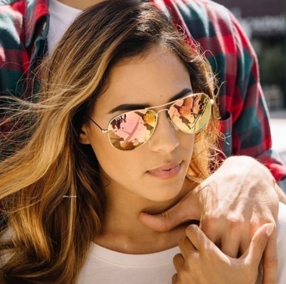 Pink RayBan Aviator Mirror RB3025 New - Picture 13 of 14